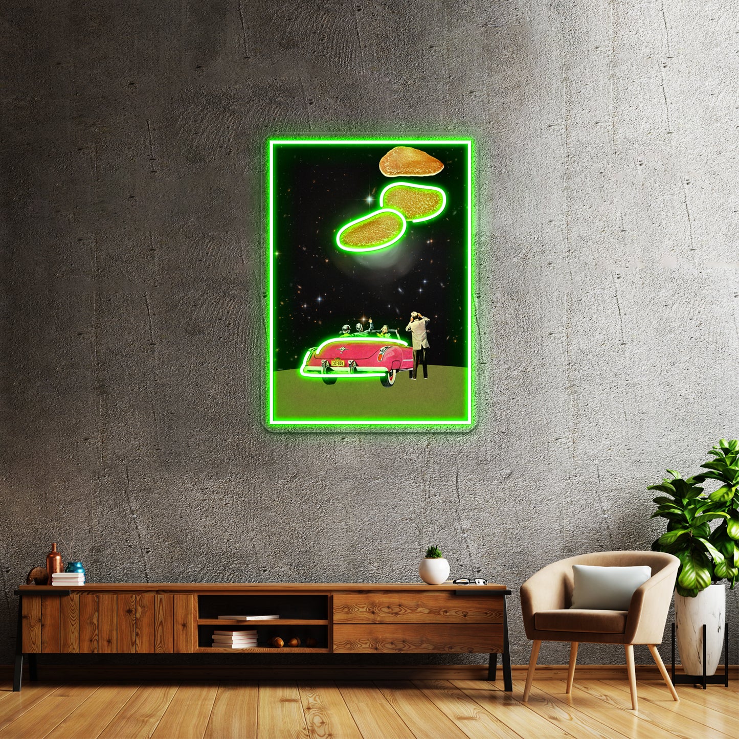 Unidentified Flying Object Artwork Personalized Neon Signs