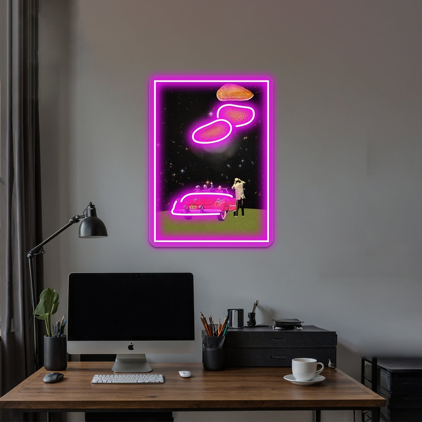 Unidentified Flying Object Artwork Personalized Neon Signs