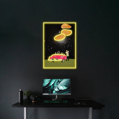 Unidentified Flying Object Artwork Personalized Neon Signs