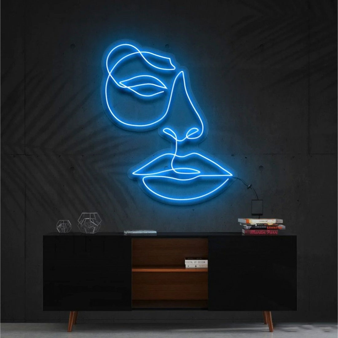 Unimpressed Face Art Led Sign Business Neon Sign