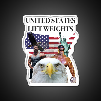 United States Lift Weights Gym Fitness Led Neon Sign Rgb Color