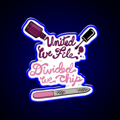United We File Nail Salon Led Neon Sign Rgb Color - Shineneon
