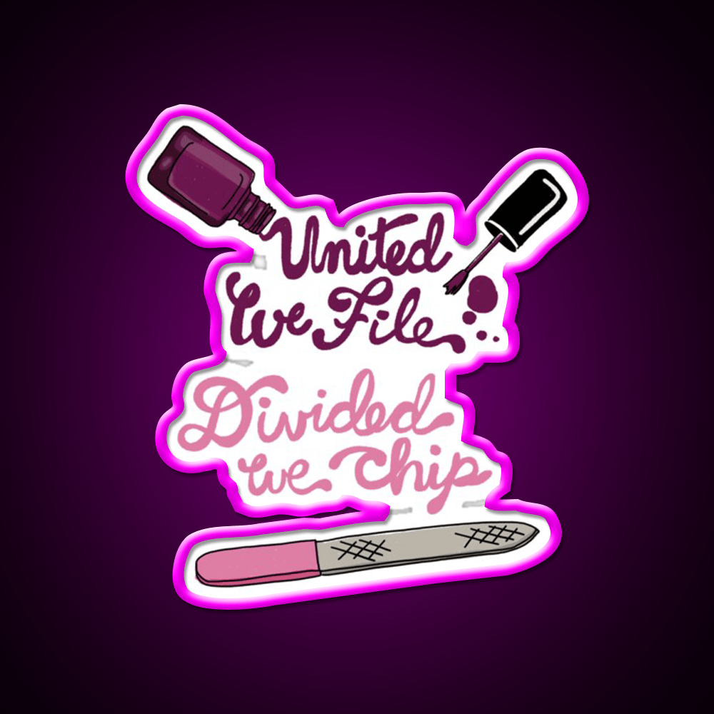 United We File Nail Salon Led Neon Sign Rgb Color - Shineneon