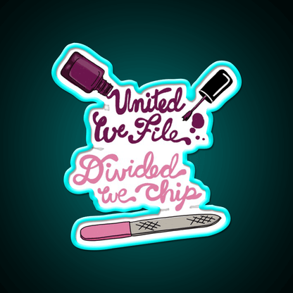 United We File Nail Salon Led Neon Sign Rgb Color - Shineneon