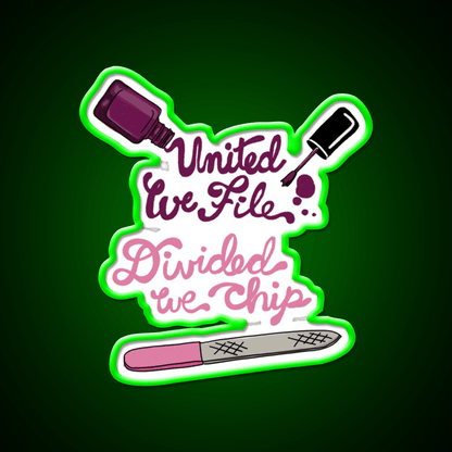 United We File Nail Salon Led Neon Sign Rgb Color - Shineneon