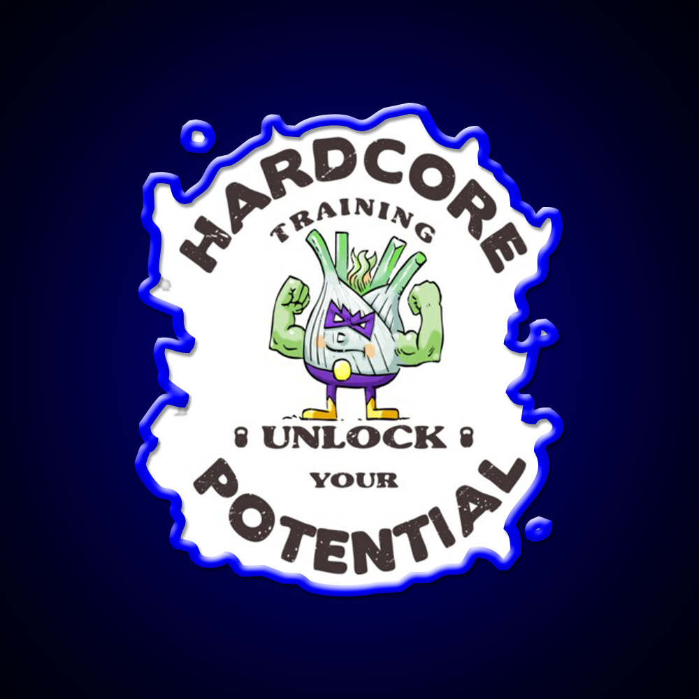 Unlock Your Potential Double Bicep Gym Fitness Led Neon Sign Rgb Color