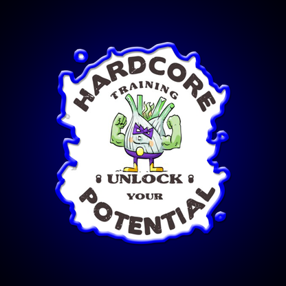 Unlock Your Potential Double Bicep Gym Fitness Led Neon Sign Rgb Color