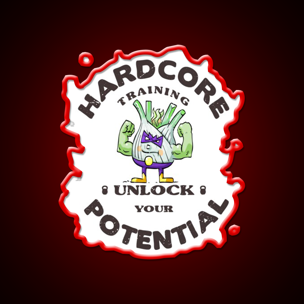 Unlock Your Potential Double Bicep Gym Fitness Led Neon Sign Rgb Color