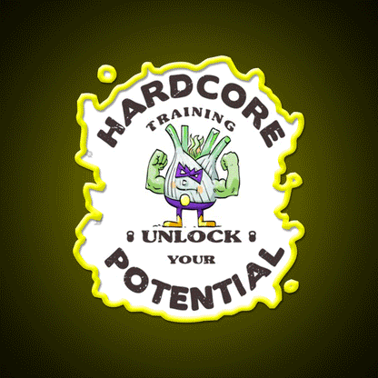 Unlock Your Potential Double Bicep Gym Fitness Led Neon Sign Rgb Color