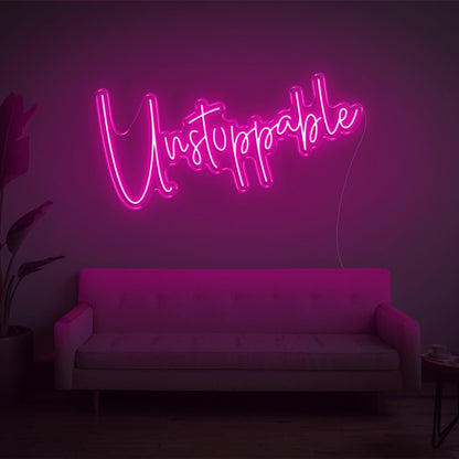 Unstoppable Bright Yellow Led Neon Sign For Modern Home Studio Decor | Shineneon