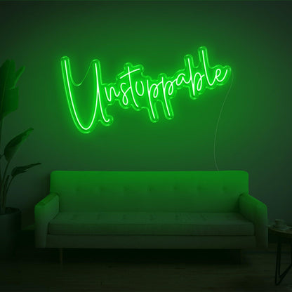 Unstoppable Bright Yellow Led Neon Sign For Modern Home Studio Decor | Shineneon