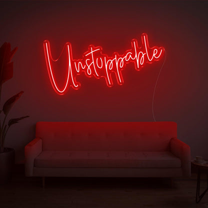 Unstoppable Bright Yellow Led Neon Sign For Modern Home Studio Decor | Shineneon
