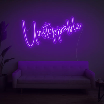 Unstoppable Bright Yellow Led Neon Sign For Modern Home Studio Decor | Shineneon