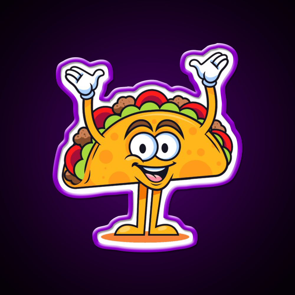 Up Taco Led Neon Sign Mexican Food Sign Rgb Color - Shineneon