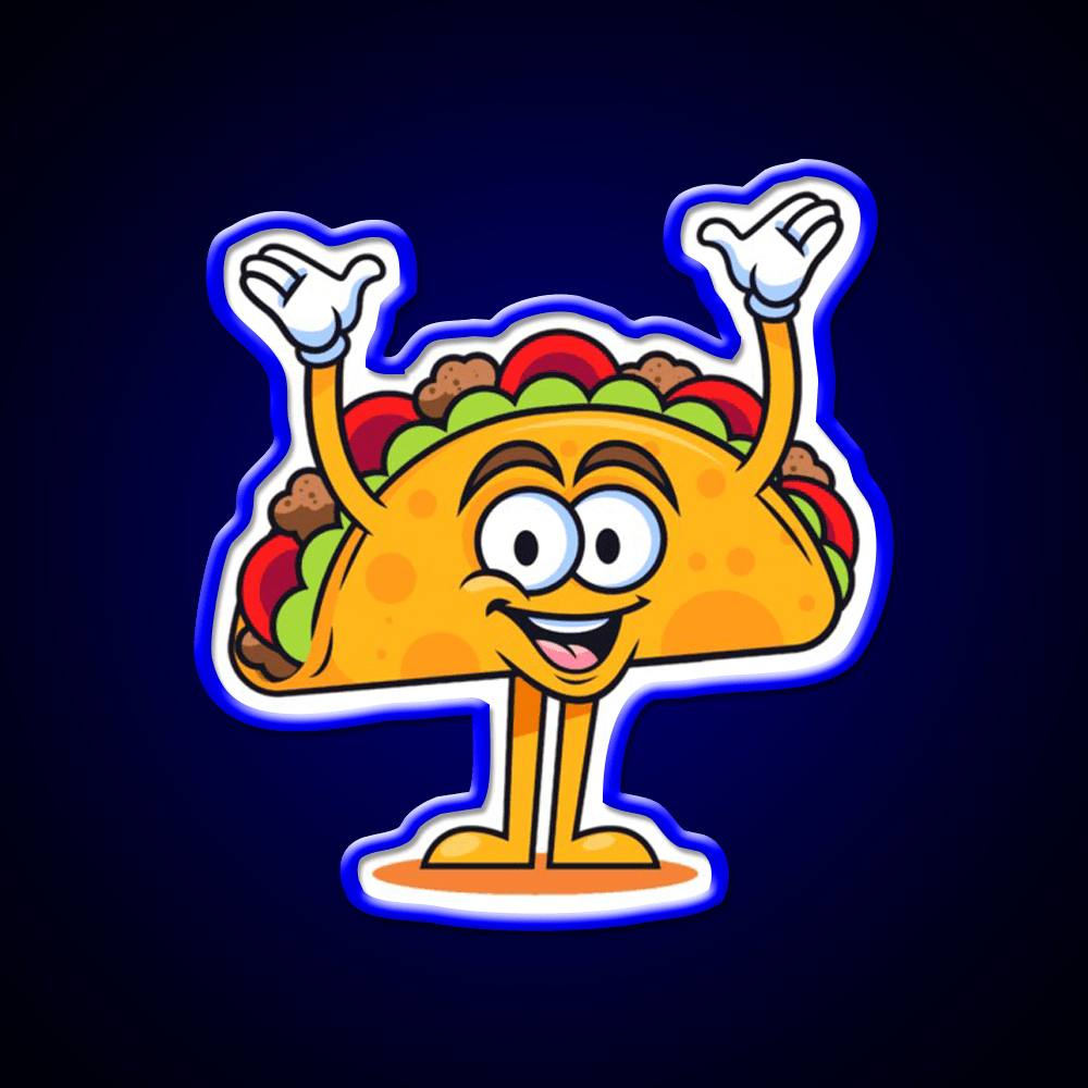 Up Taco Led Neon Sign Mexican Food Sign Rgb Color - Shineneon
