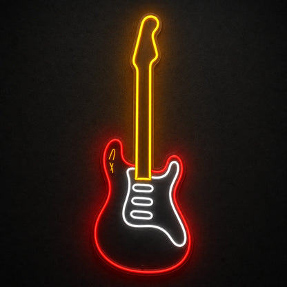 Upright Electric Guitar LED Neon Sign main product image
