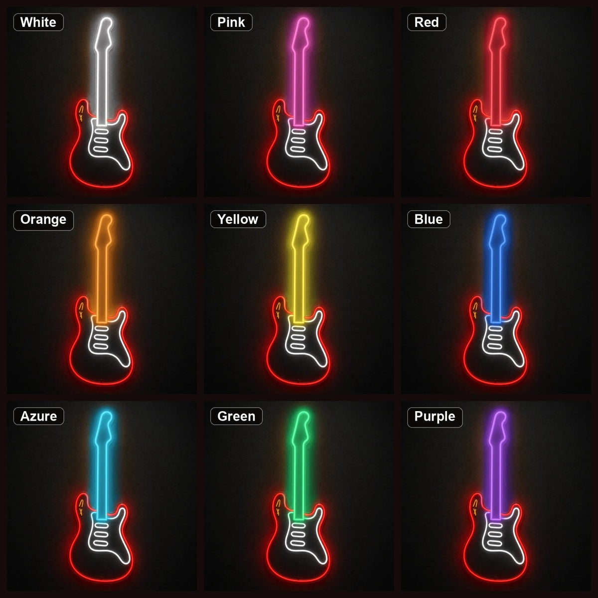 Upright Electric Guitar LED Neon Sign - Shineneon