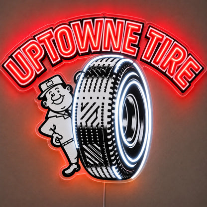 Uptowne Tire Custom LED Neon Sign | f7c926b78f4fbeb0059efdcbc3f82dd9db96a1eb46a90d9f6a082cc1006f5e09 | effect