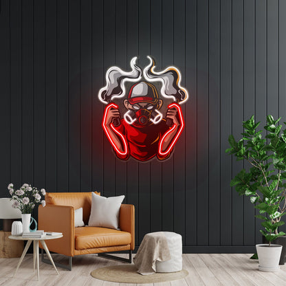 Urban Boy With A Gas Mask Led Neon Sign Light Custom Led Signs - Shineneon
