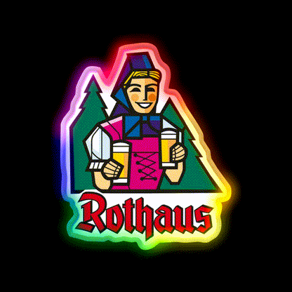 Urban Revitalization Rothaus With Brewery Beer Bar Decor Led Neon Sign Rgb Color - LED neon sign close-up detail