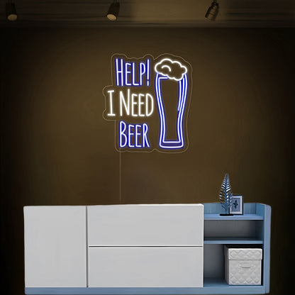 Urgent Help I Need Beer Neon Sign | Shineneon