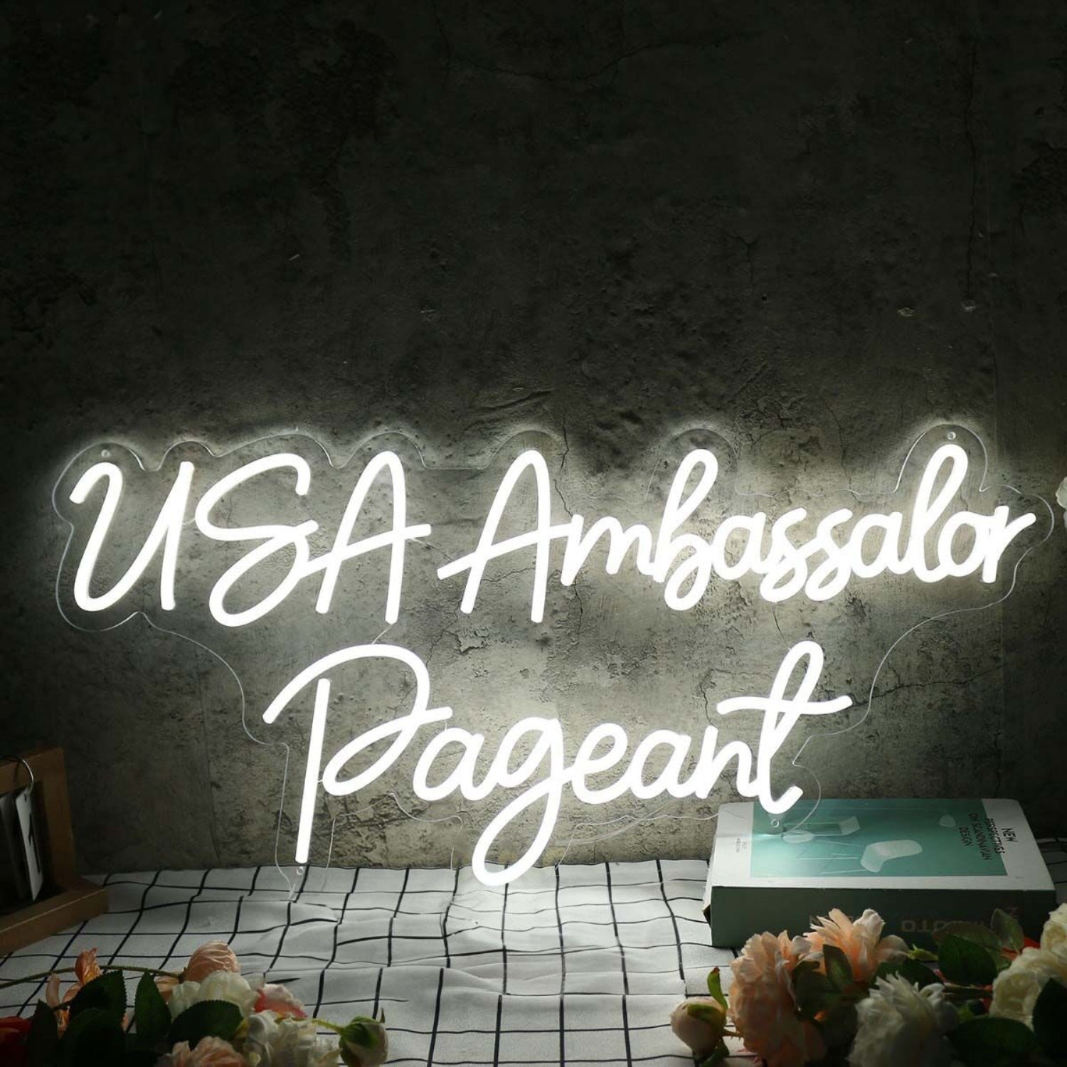 Usa Ambassador Pageant White Led Neon Sign - Shineneon