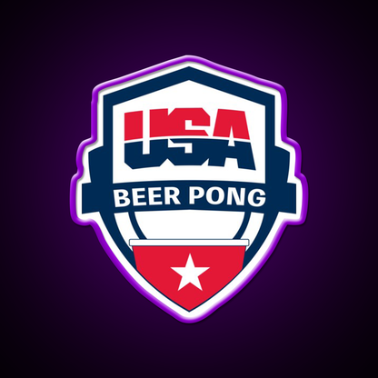 Usa Beer Pong Beer Bar Decor Led Neon Sign Rgb Color - LED neon sign view 9