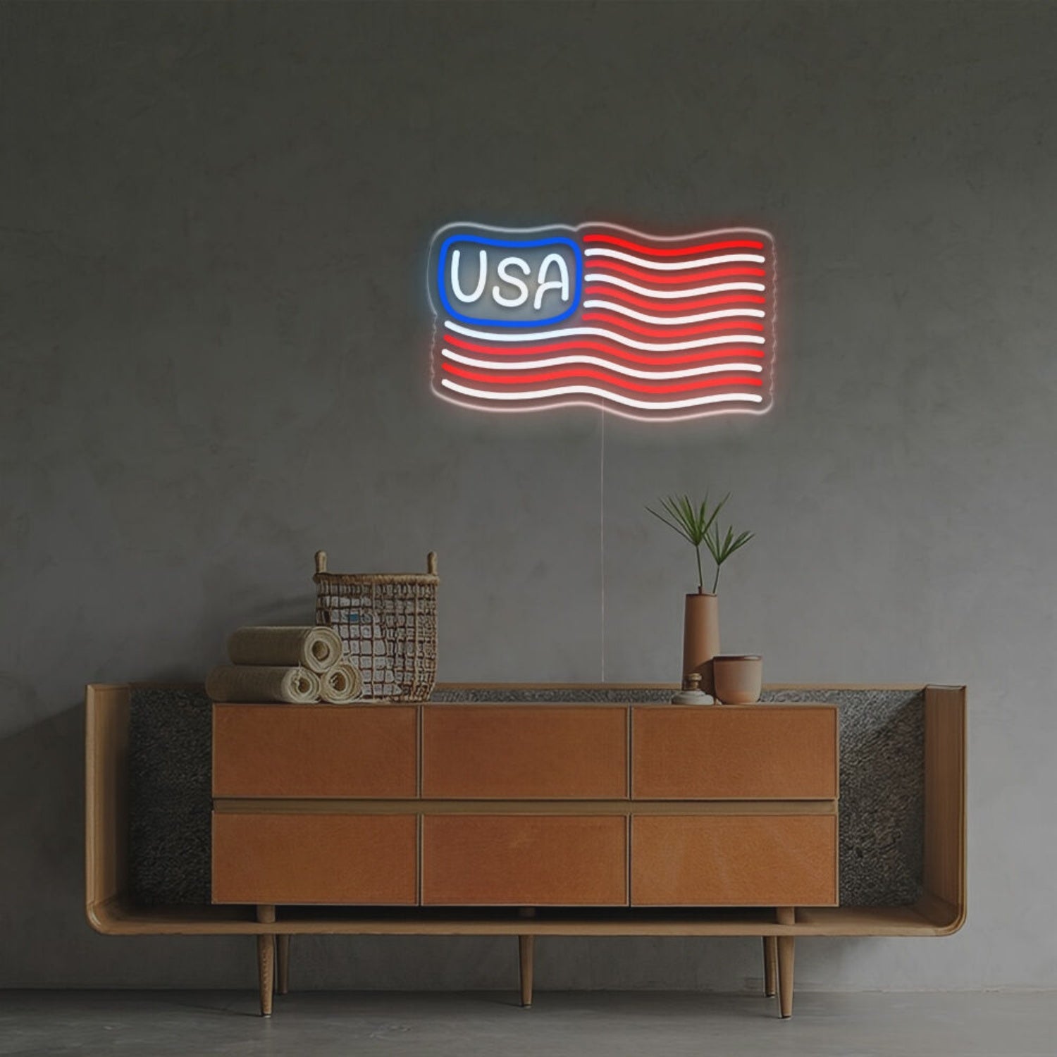 Usa Classic Flag Led Neon Sign - Shineneon