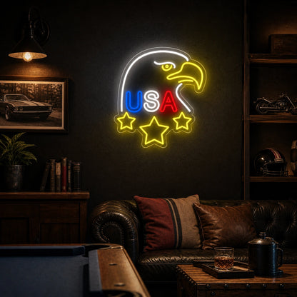 USA Eagle With Stars LED Neon Sign high-converting product image