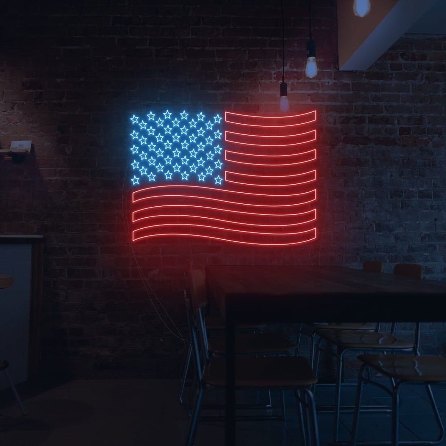 Usa Flag Led Neon Sign - Shineneon