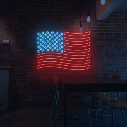 Usa Flag Led Neon Sign - Shineneon