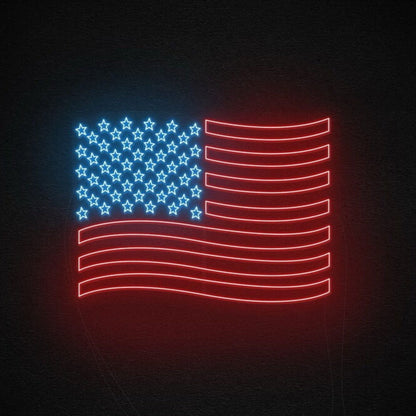 Usa Flag Led Neon Sign - Shineneon
