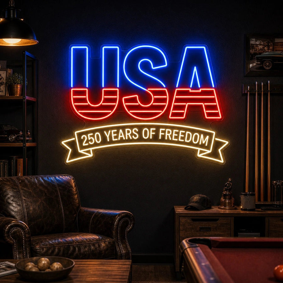 USA Freedom LED Neon Sign