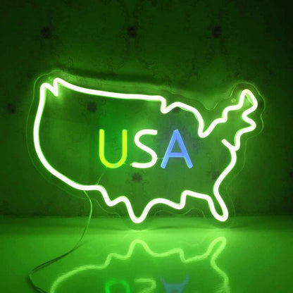 Usa Map Led Neon Sign - Shineneon