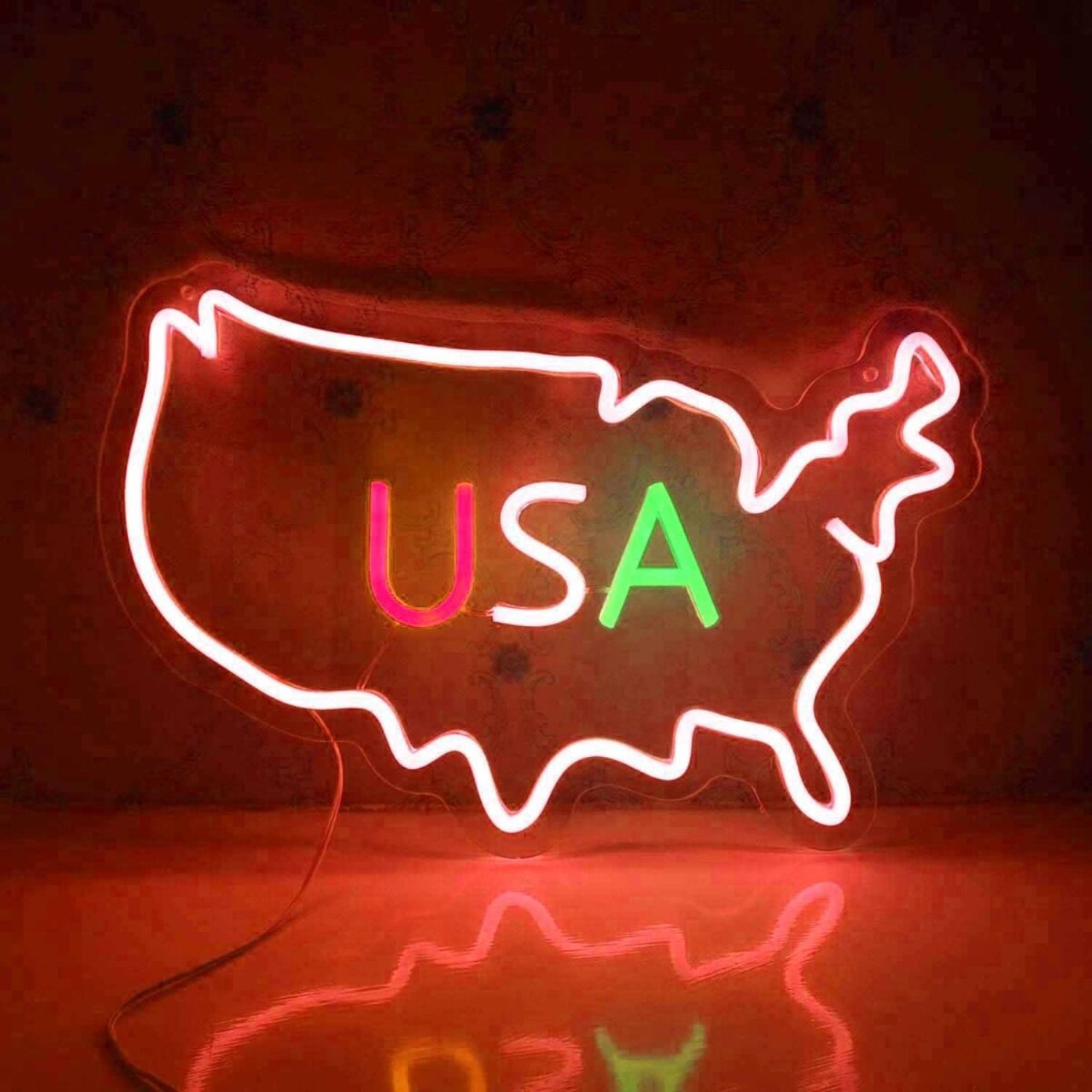 Usa Map Led Neon Sign - Shineneon