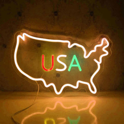 Usa Map Led Neon Sign - Shineneon