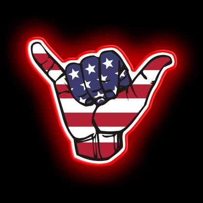 Usa Shaka Neon Sign - Shineneon