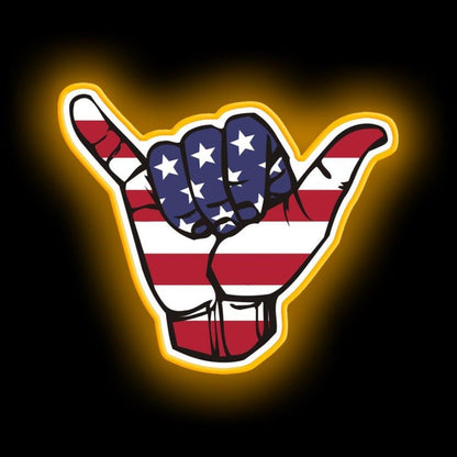 Usa Shaka Neon Sign - Shineneon