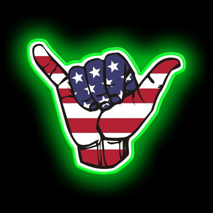 Usa Shaka Neon Sign - Shineneon