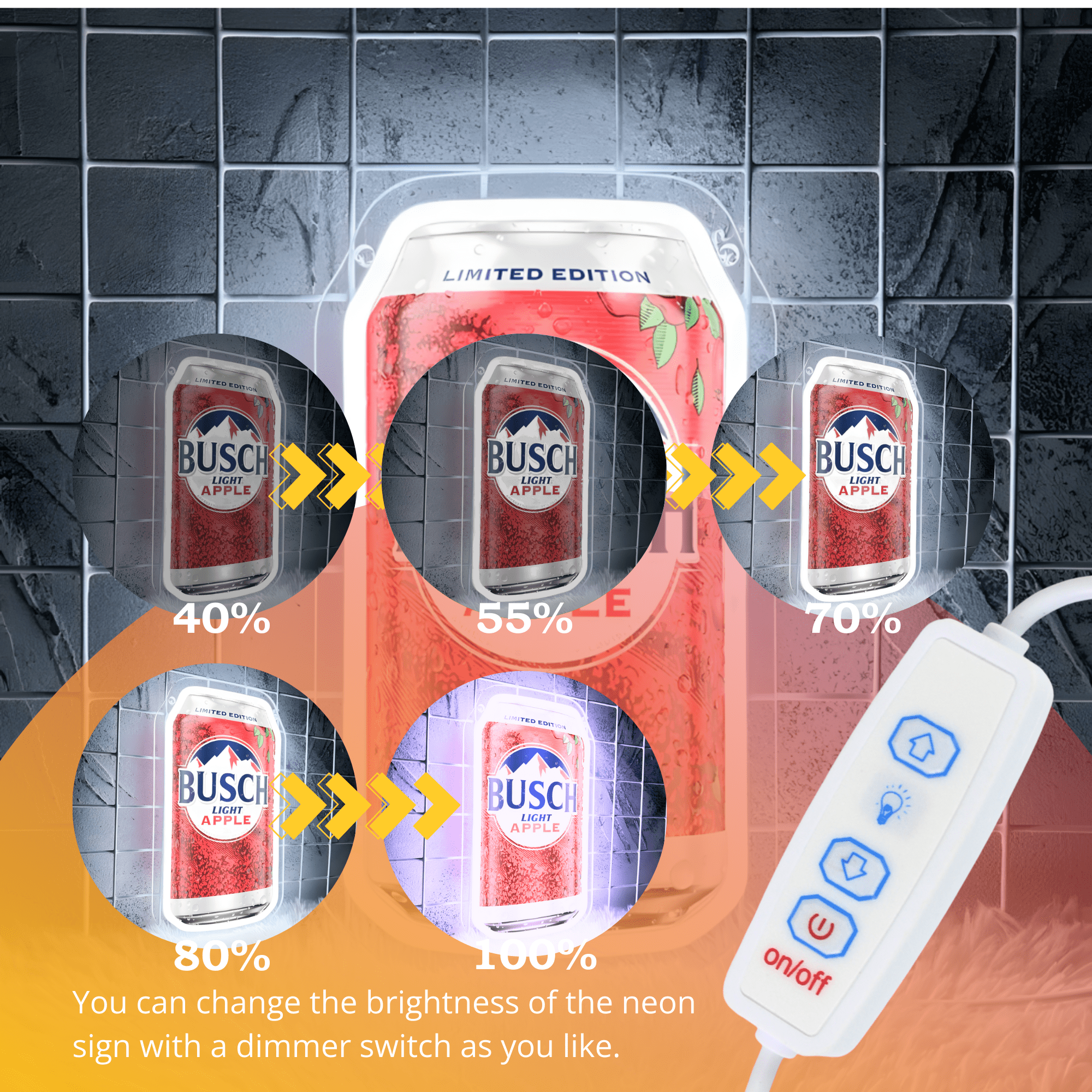 USB Beer Neon Sign 4 Flavor LED Wall Light for Man Cave - Shineneon