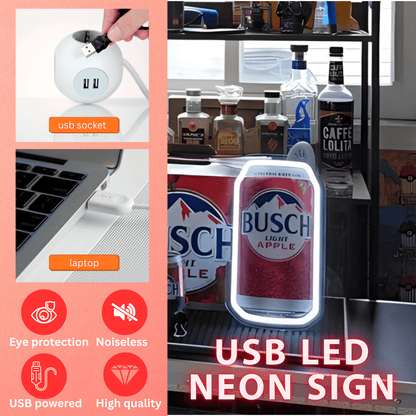 USB Beer Neon Sign 4 Flavor LED Wall Light for Man Cave - Shineneon