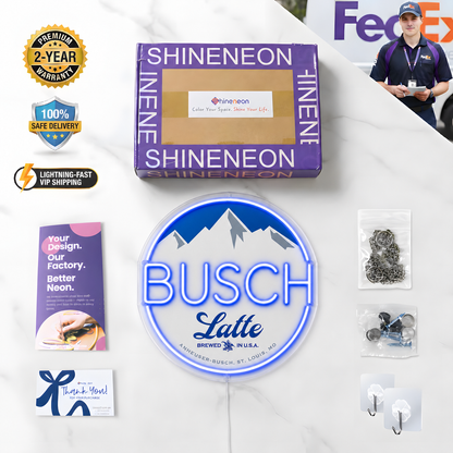 BUSCH Latte Custom LED Neon Sign