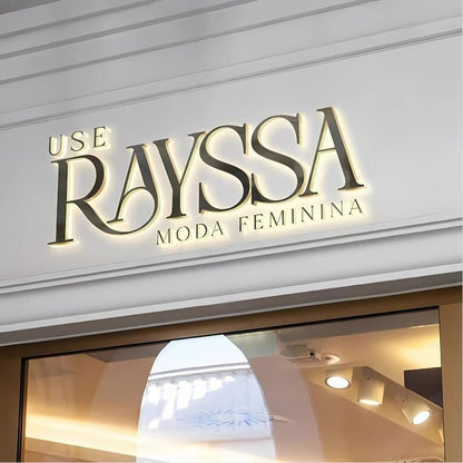 Use Rayssa Moda Feminina 3D Backlit Channel Letters Led Light Sign - Shineneon