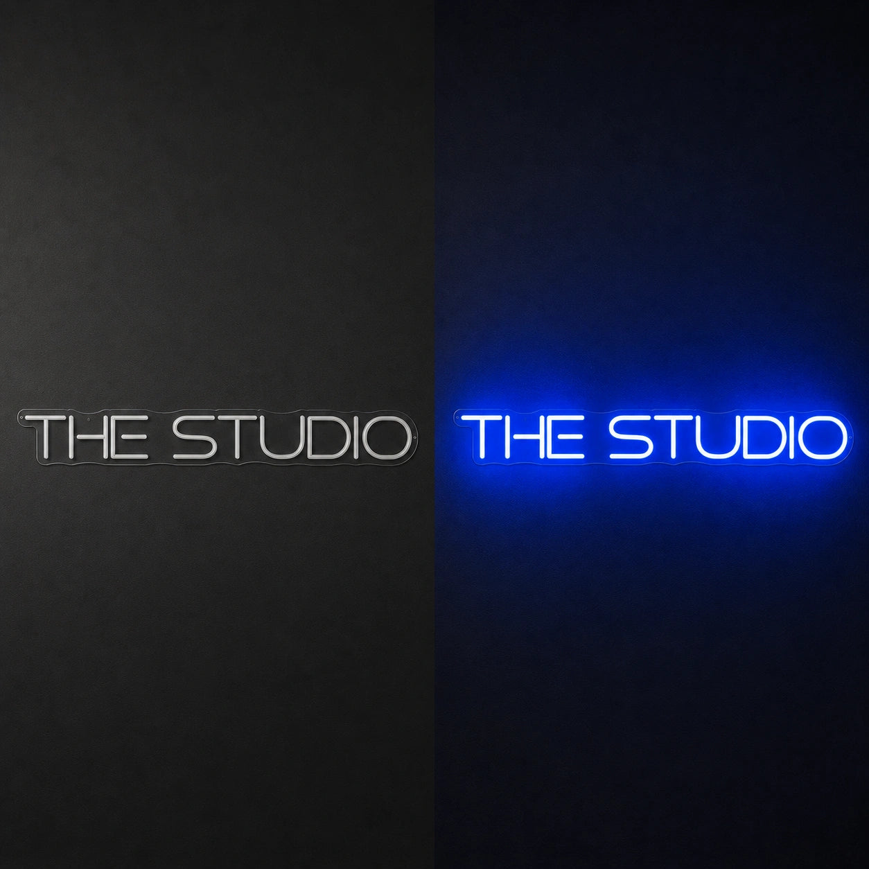 Use Thee Way LED Neon Sign day and night comparison