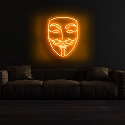 V For Vendetta Mask Neon Sign | Shineneon