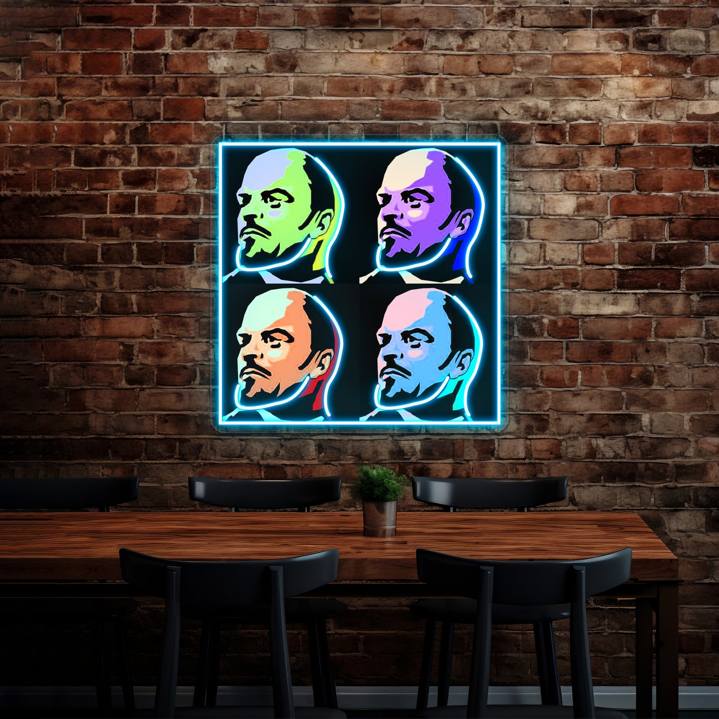 V I Lenin Pop Artwork Personalized Neon Signs