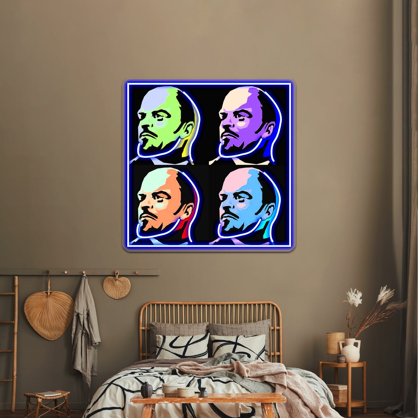 V I Lenin Pop Artwork Personalized Neon Signs