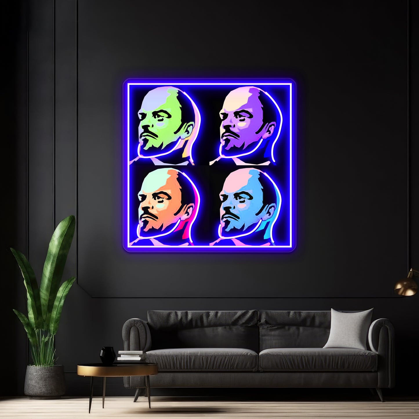 V I Lenin Pop Artwork Personalized Neon Signs