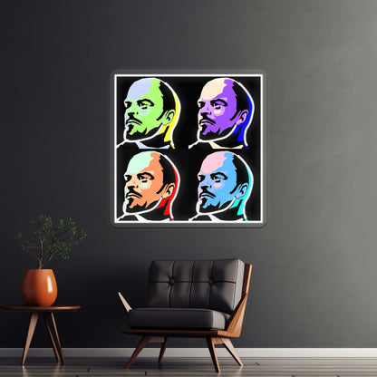 V I Lenin Pop Artwork Personalized Neon Signs