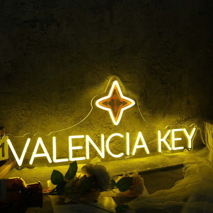 Valencia Key Yellow Led Neon Sign - Shineneon